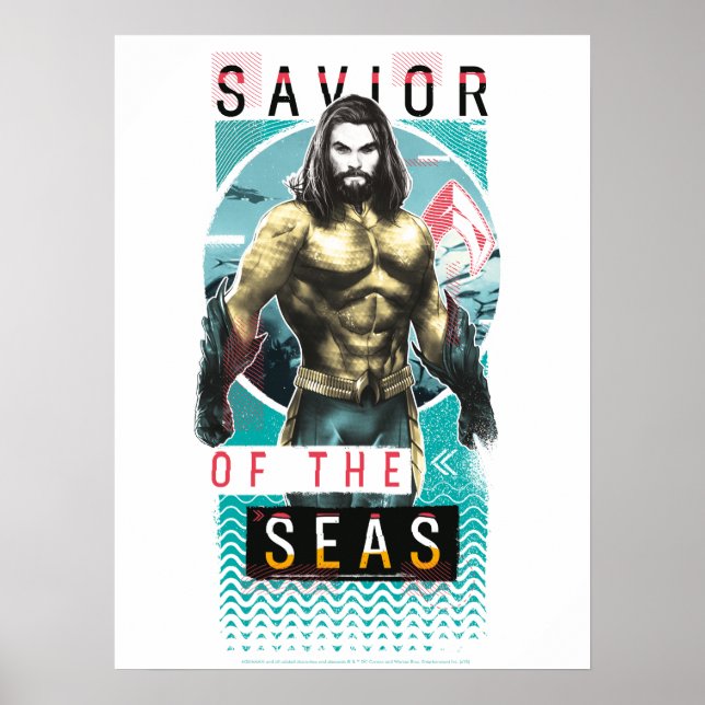 Aquaman | Modernistisk grafik "Havets sjö" Poster (Framsidan)