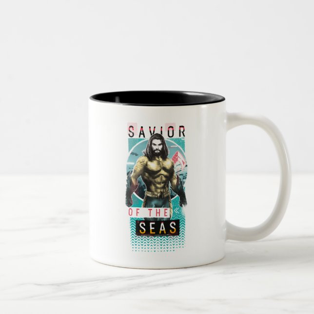Aquaman | Modernistisk grafik "Havets sjö" Två-Tonad Mugg (Höger)