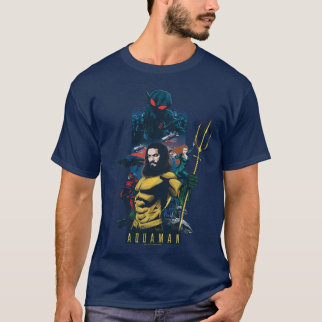Aquaman | Orin, Mera och Black Manta Graphic T Shirt (Framsida)