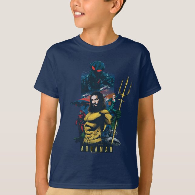 Aquaman | Orin, Mera och Black Manta Graphic T Shirt (Framsida)