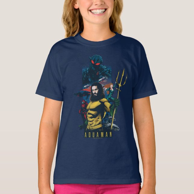 Aquaman | Orin, Mera och Black Manta Graphic T Shirt (Framsida)