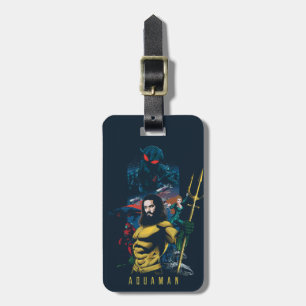 Aquaman Orin, Mera och grafisk svart Manta Bagagebricka