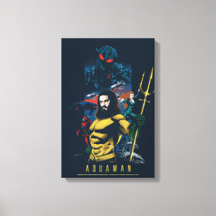 Aquaman Orin, Mera och grafisk svart Manta Canvastryck