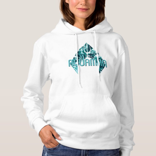 Aquaman | Orin, Mera, Orm & svart Manta i symbol T Shirt (Framsida)