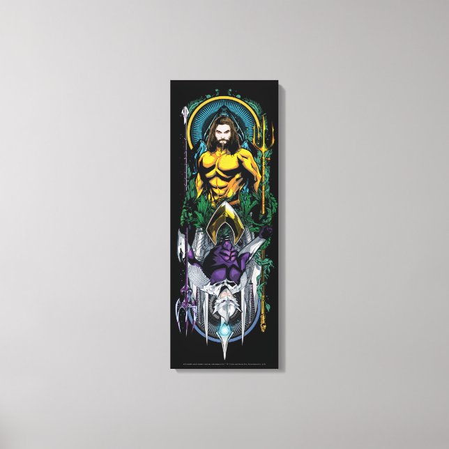 Aquaman | Orin & Orm Reversible Art nouveau Panel Canvastryck (Framsida)