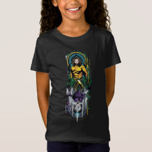 Aquaman Orin & Orm Reversible Art nouveau Panel T Shirt