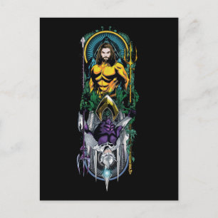 Aquaman   Orin & Orm Reversible Art nouveau Panel Vykort