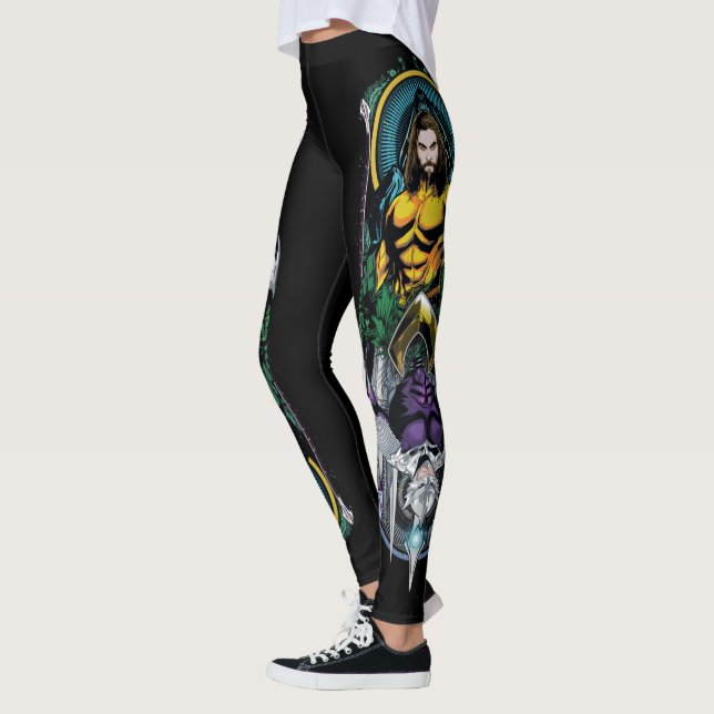 Aquaman | Orin & Orm vändbar art nouveaupanel Leggings (Vänster)