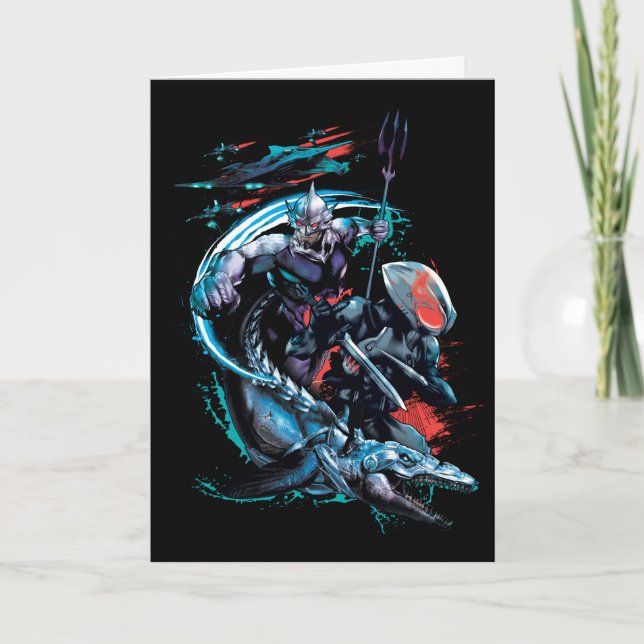 Aquaman | Orm, Black Manta, Tylosaur och Fraktaser Kort (Framsida)