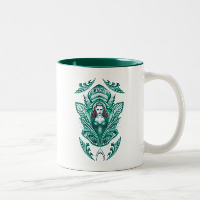 Aquaman | Ornate Mera Graphic Två-Tonad Mugg (Höger)