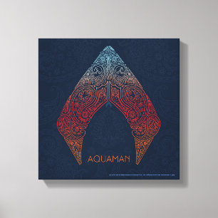 Aquaman Paisley Aquaman logotyp Canvastryck