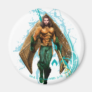 Aquaman Prince Orin Med Aquaman Logotyp Magnet