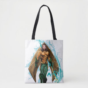 Aquaman   Prince Orin Med Aquaman Logotyp Tygkasse