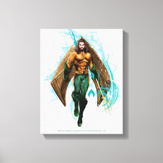 Aquaman | Prince Orin with Aquaman Logotyp Canvastryck (Framsida)