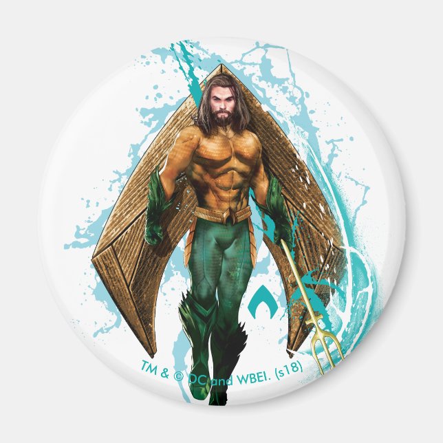 Aquaman | Prince Orin with Aquaman Logotyp Magnet (Framsidan)