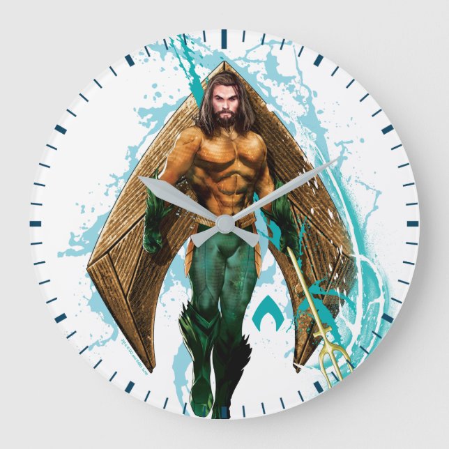 Aquaman | Prince Orin with Aquaman Logotyp Stor Klocka (Framsida)