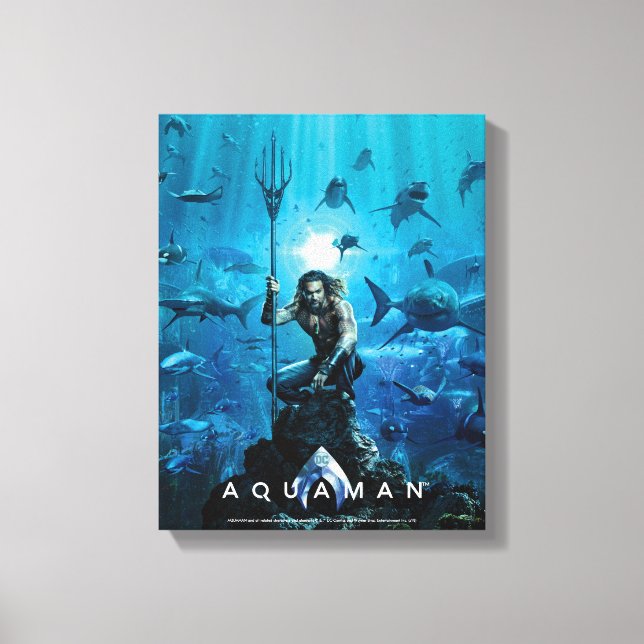 Aquaman | Prince Orin with Aquatic Animals Canvastryck (Framsida)