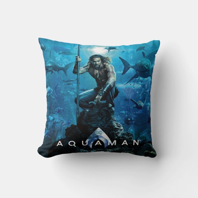 Aquaman | Prince Orin with Aquatic Animals Kudde (Framsida)