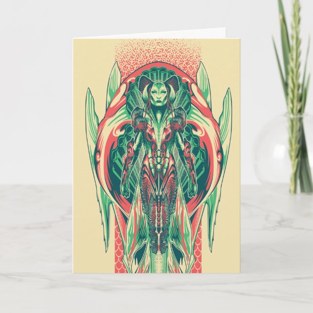 Aquaman | Queen Fisherman Art nouveau Panel Kort (Framsida)