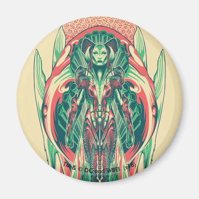 Aquaman | Queen Fisherman Art nouveau Panel Magnet (Framsidan)