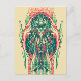 Aquaman Queen Fisherman Art nouveau Panel Vykort
