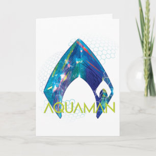 Aquaman Refraktad akvamansk Logotyp Kort