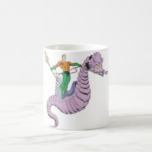 Aquaman Rides Seahorse Kaffemugg