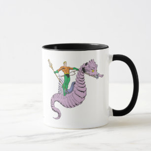 Aquaman Rides Seahorse Mugg