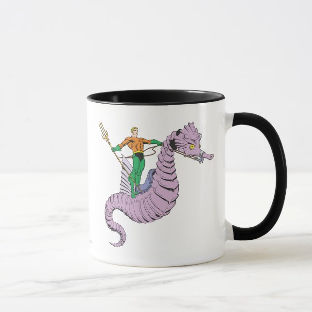 Aquaman Rides Seahorse Mugg (Höger)
