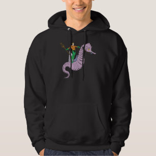 Aquaman Rides Seahorse Sweatshirt Med Luva