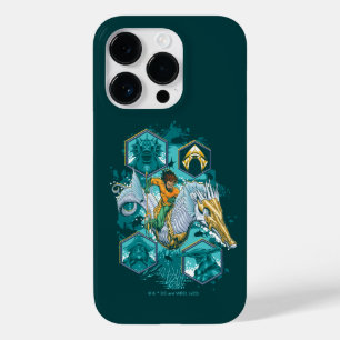 Aquaman Riding Seahorse över Kingdoms