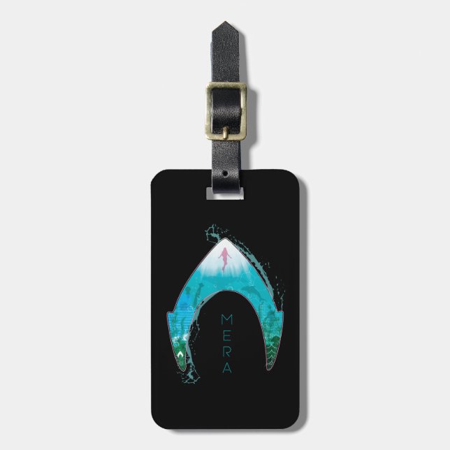 Aquaman| Se genom mönstersymbol för oceangrafik Bagagebricka (Vertikal Framsida)