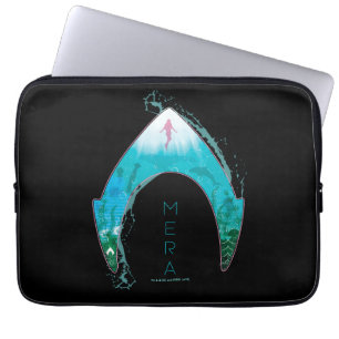 Aquaman Se genom mönstersymbol för oceangrafik Laptop Fodral