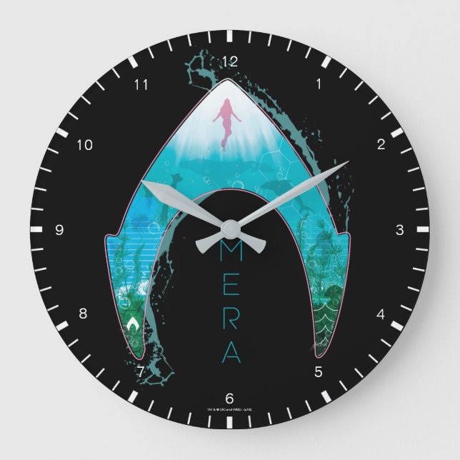 Aquaman | Se genom mönstersymbol för oceangrafik Stor Klocka (Framsida)