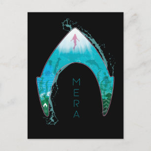 Aquaman Se genom mönstersymbol för oceangrafik Vykort
