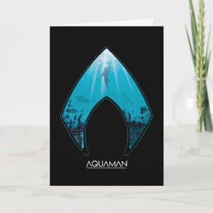 Aquaman Se Via Aquaman Logotyp Ocean Graphic Kort
