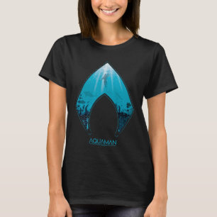 Aquaman Se Via Aquaman Logotyp Ocean Graphic T Shirt