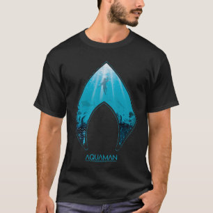 Aquaman Se Via Aquaman Logotyp Ocean Graphic T Shirt