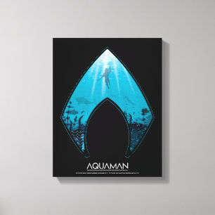 Aquaman ser igenom det grafiska Aquaman Canvastryck