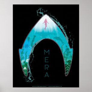Aquaman ser igenom det grafiska Mera symbolhav Poster