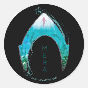 Aquaman   ser igenom det grafiska Mera symbolhav Runt Klistermärke
