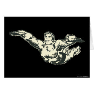 Aquaman Soars BW Hälsningskort