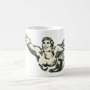 Aquaman Soars BW Kaffemugg