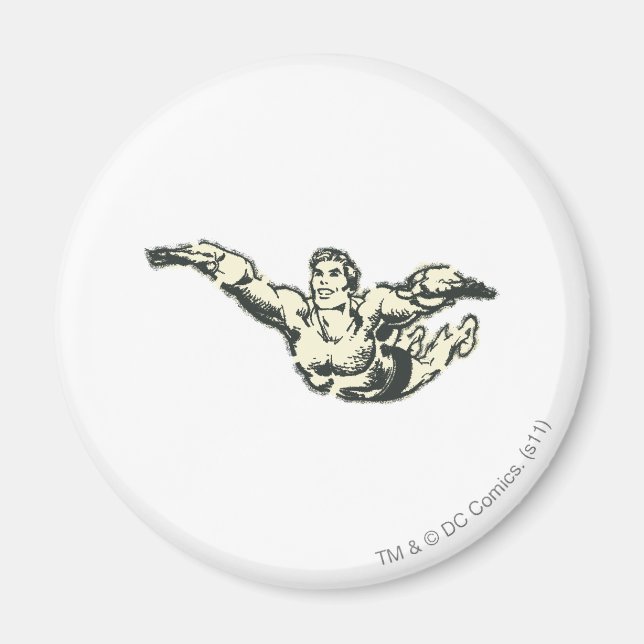 Aquaman Soars BW Magnet (Framsidan)