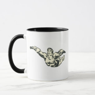 Aquaman Soars BW Mugg