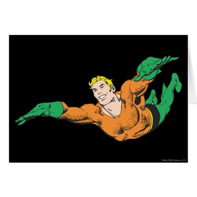 Aquaman Soars Hälsningskort (Framsidan Horizontal)