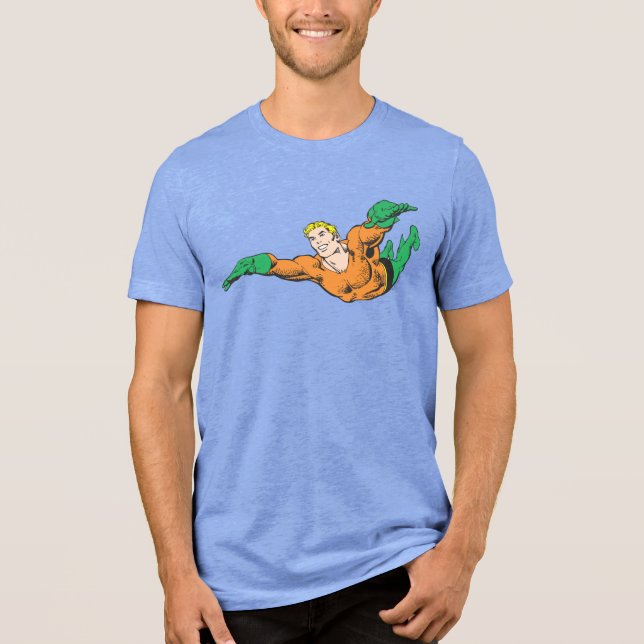 Aquaman Soars T Shirt (Framsida)