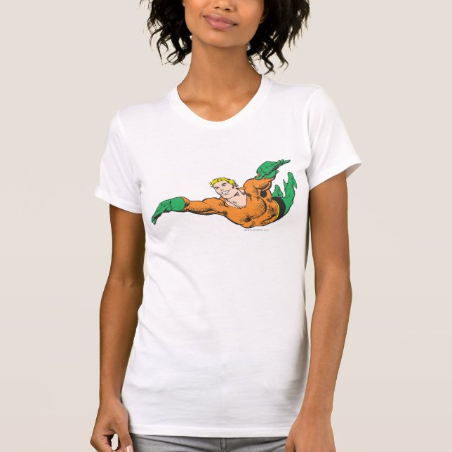 Aquaman Soars Tee Shirt (Framsida)