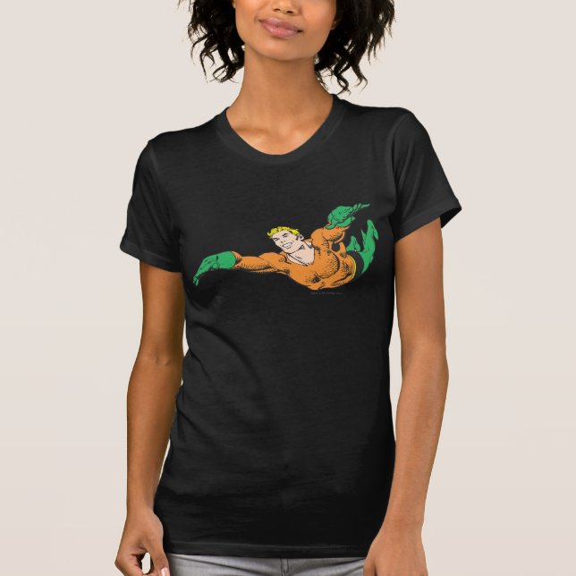 Aquaman Soars Tee Shirt (Framsida)
