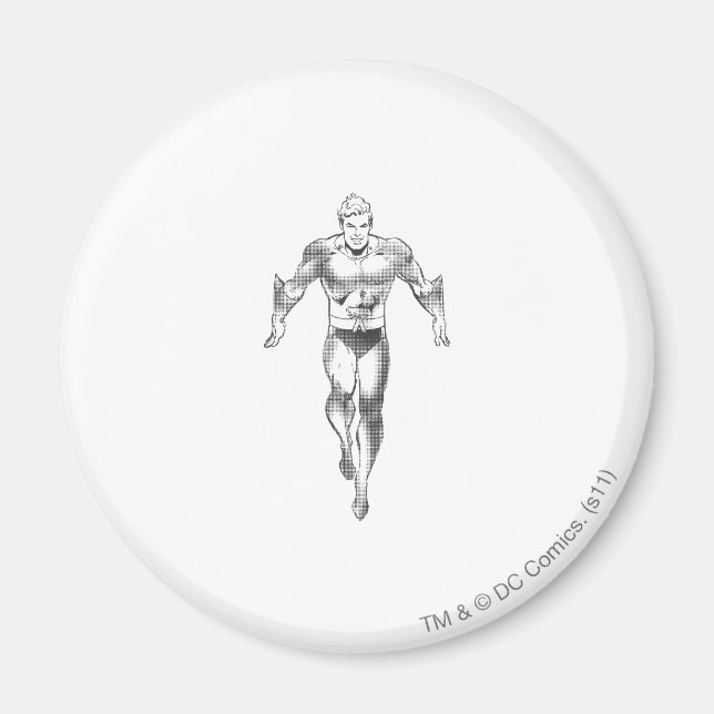 Aquaman Springa BW Magnet (Framsidan)